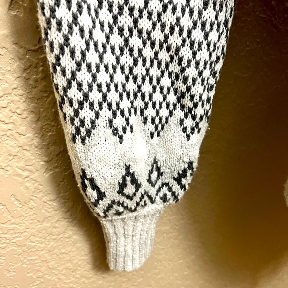 Ava & Viv Sweater White Gray Sweater with Balloon Sleeve SIZE X Item SW03 - Picture 5 of 7